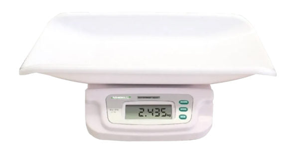 Báscula digital pesa bebes con adaptador, balanza de peso especial para pacientes pediátricos, con convertidor de corriente 110v - Jelt