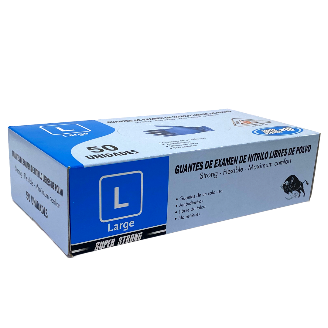 Guantes de nitrilo azul HD calibre 10 - Caja x 50 unidades - Jelt