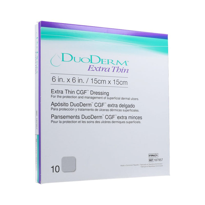 Apósito extra thin Duoderm 15x15 (6x6) cajax10 unidades, gel controlada, apósito adhesivo, mejora apariencia, impermeable, gel cohesivo, cicatrización. - Jelt
