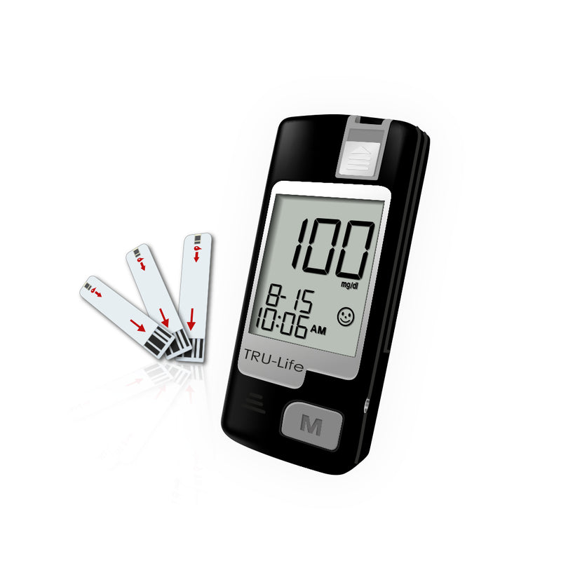 Kit de glucometría Tru Life (Glucómetro + 10 tiras +10 lancetas ) REF. OK-1N