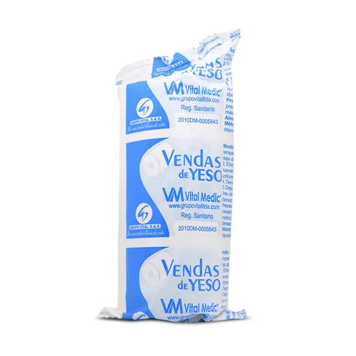 Venda de Yeso Estándar 5" x 5 m Caja x24 - Vital Medic