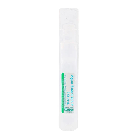 Agua Estéril USP 10 mL PE/BFS Caja x50 Unidades - Corpaul