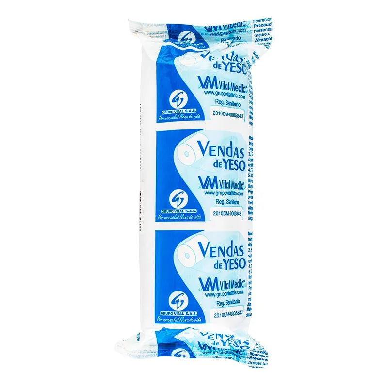 Venda de Yeso Estándar 6" x 5 m Caja x24 - Vital Medic