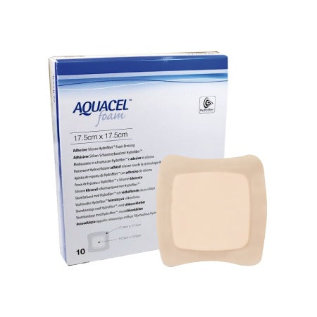Aposito aquacel AG+adhesivo con espuma caja de 10 para heridas infectadas o con riesgo elevado de infección. - Jelt