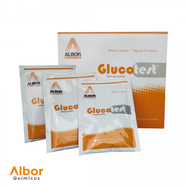 Glucotest Albor Carga de Glucosa Caja x 50