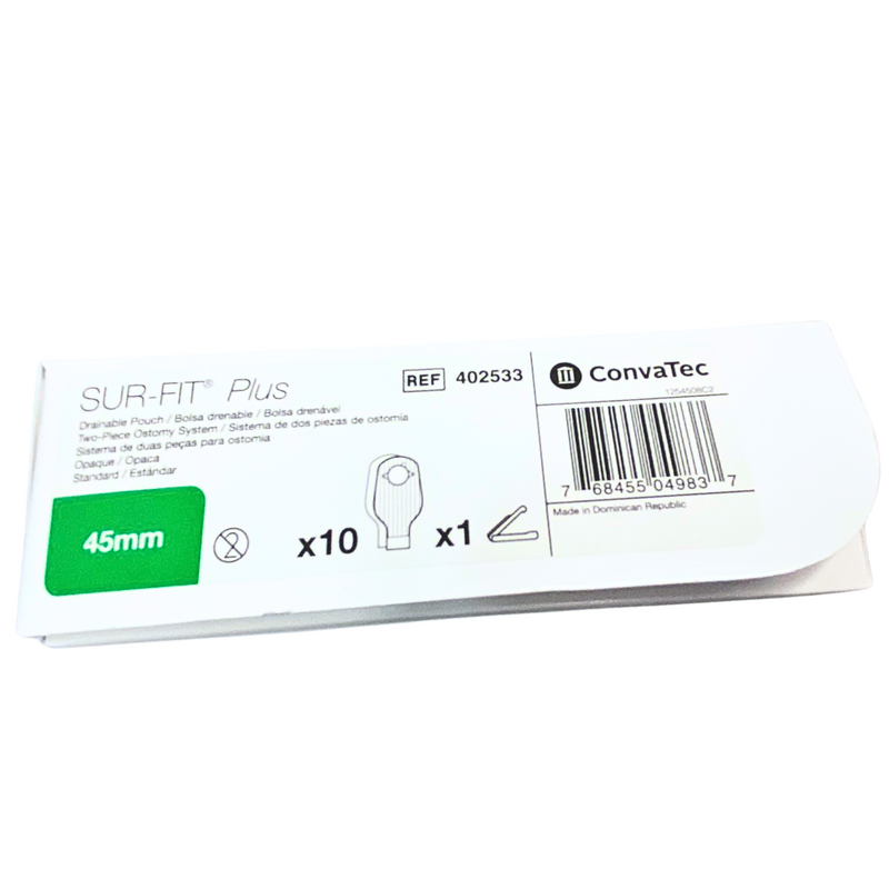 Bolsa recolectora de fluidos líquidos provista de fluidos SUR-FIT®Plus y un sistema de drenaje de válvula en su parte distal