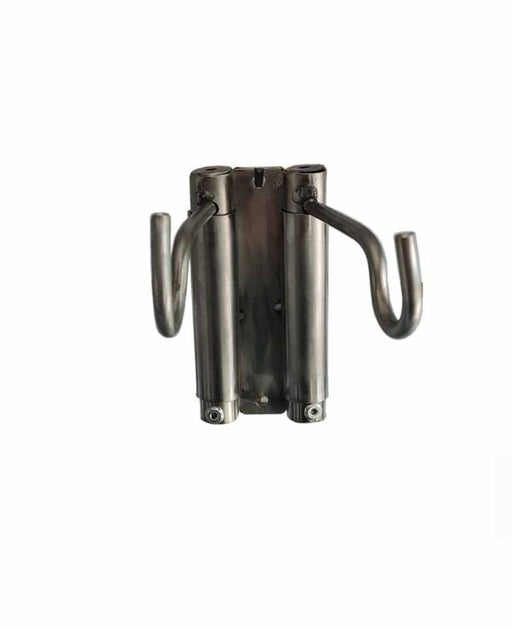 Atril – Porta Sueros de Pared, acero inoxidable, 2 ganchos - Jelt