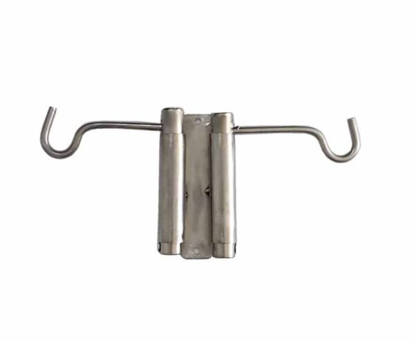 Atril – Porta Sueros de Pared, acero inoxidable, 2 ganchos - Jelt