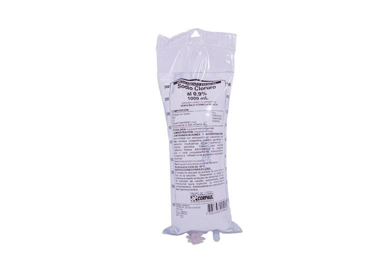 Sodio Cloruro 0.9% PVC 1000 mL Caja x20 Unidades - Corpaul