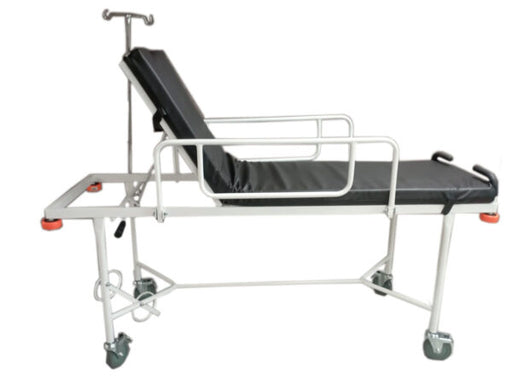 Camilla transporte de recuperación con cabecero levante, camilla transporte paciente, cold rolled, superficie en lámina, espaldar de levante graduable, uso médico - Jelt