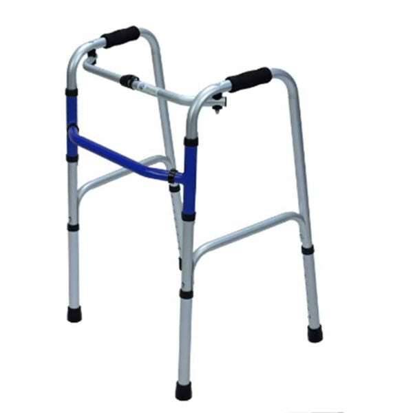 Caminador doble función aluminio physiotrauma, caminador, ajuste paso a paso o fijo, altura graduable y plegable, aluminio, uso paciente - Jelt