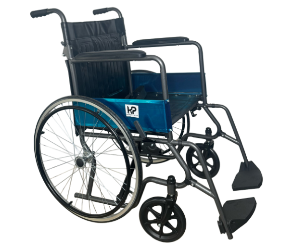Silla de Ruedas Estándar Konfort Plus KBE1462FF-M23-D – Desarmable en Acero con Tapicería en PVC