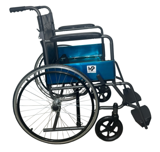 Silla de Ruedas Estándar Konfort Plus KBE1462FF-M23-D – Desarmable en Acero con Tapicería en PVC