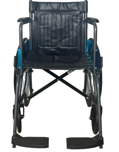 Silla de Ruedas Estándar Konfort Plus KBE1462FF-M23-D – Desarmable en Acero con Tapicería en PVC