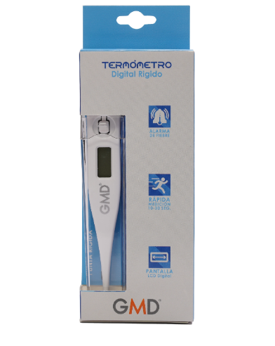 Termómetro Digital Rígido GMD – Punta Rígida | Pantalla LCD | Medición Bucal y Axilar