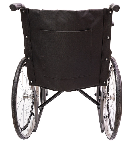 Silla de Ruedas Estándar en Acero Pintado KBE-9110HC – Plegable con Reposapiés Removibles y Llantas Macizas