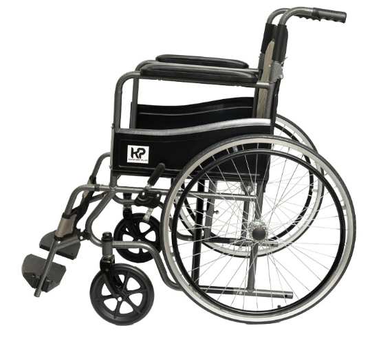 Silla de Ruedas Estándar Desarmable en Acero con Tapicería Acolchada Konfort Plus – Modelo KBE‑9113