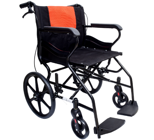 Silla de Ruedas de Transporte Básica en Acero Konfort Plus – Modelo KBE‑9125T