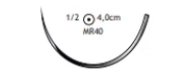 Sutura catgut crómico 2-0 40 mm 75 cm CC20MR40R Caja x 24 – Bioline