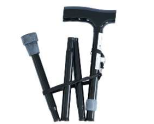 Bastón Plegable con Empuñadura en T Negro Ref. KP4-76085-20 Konfort Plus