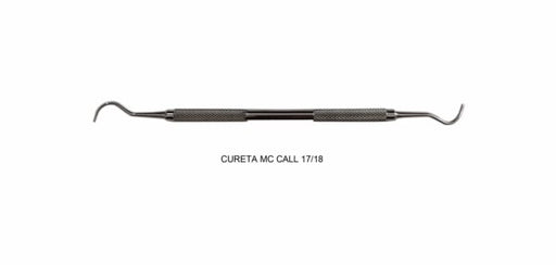 Cureta Mc Call, eliminador de cálculos, odontológico, bordes de corte y punta redondeada, acero quirúrgica - Jelt