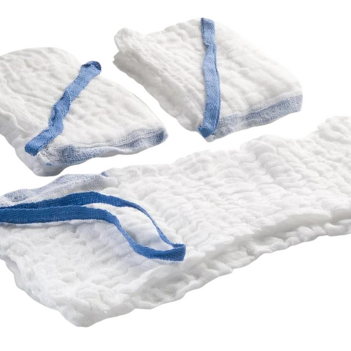 Compresa estéril 45x45 cajax5, con manija de sujeción, estéril, 5 unidades, compresa quirúrgica. - Jelt