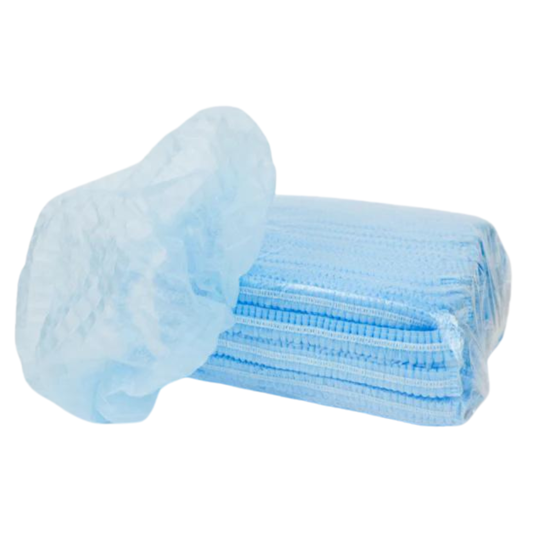 Gorro oruga (cofia) - Paquete x 100 - Pedido 10 paquetes, tela SS 17g, antialérgica, elástico resistente - Jelt