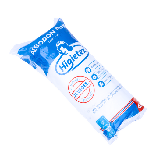 Algodón rollo Higietex 454gr, rollo, absorbente, 100%fibra, libre de perfumes. - Jelt