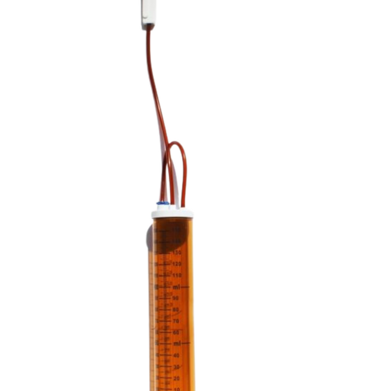 Equipo microgotero/ buretra 150ml fotosensible, caja x25 unidades, grado médico, libre de dehp, regulador de flujo - Jelt