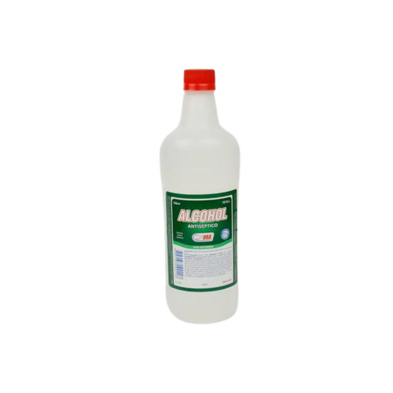Alcohol antiséptico 70º 700ml, uso externo, desinfección, lavado, higiénico, marca OSA. - Jelt