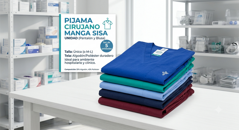 Pijama Cirujano Manga Sisa Unidad (Pantalón y Blusa) 5 unds