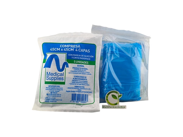Compresa Quirúrgica 4 Ply 45 x 45 Estéril Paquete x1 Vital Medic