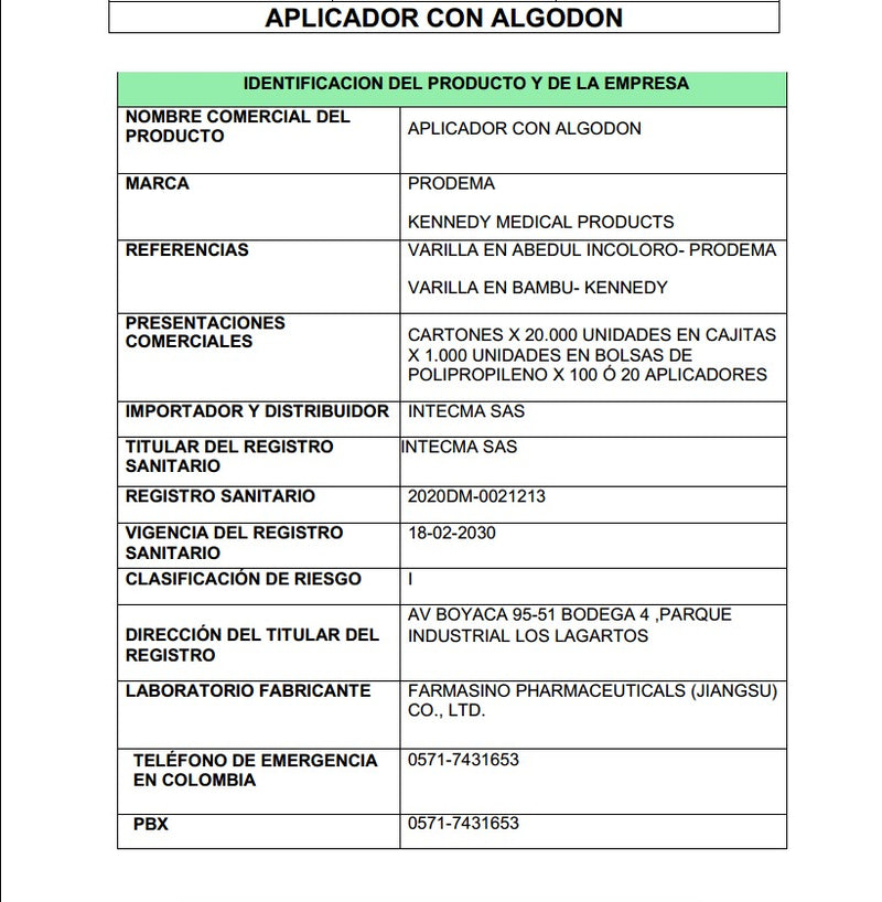 Aplicadores de madera con punta de algodón por 1.000 unidades Esterilizable, Libre de astillas. - Jelt