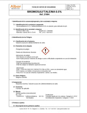 Bromosulftaleina 0,5% Albor de 50ml, análisis químico como indicador de ph, Limpieza y desinfección, diagnóstico veterinario - Jelt