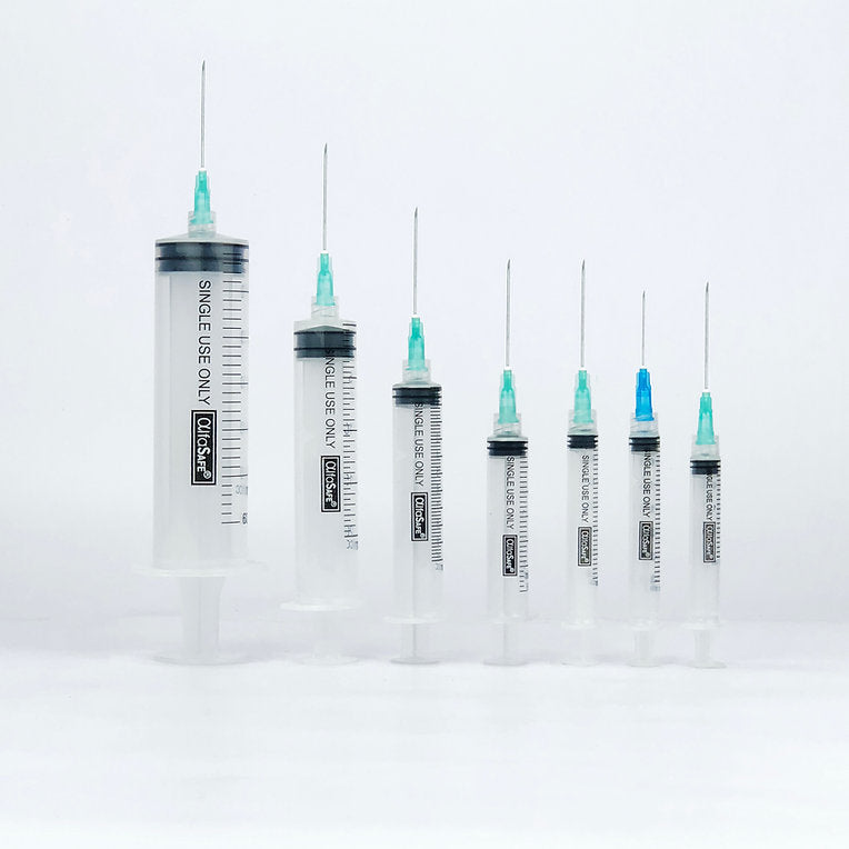 Jeringa Hipodérmica de 3 piezas con Aguja – Alfasafe x 100 und