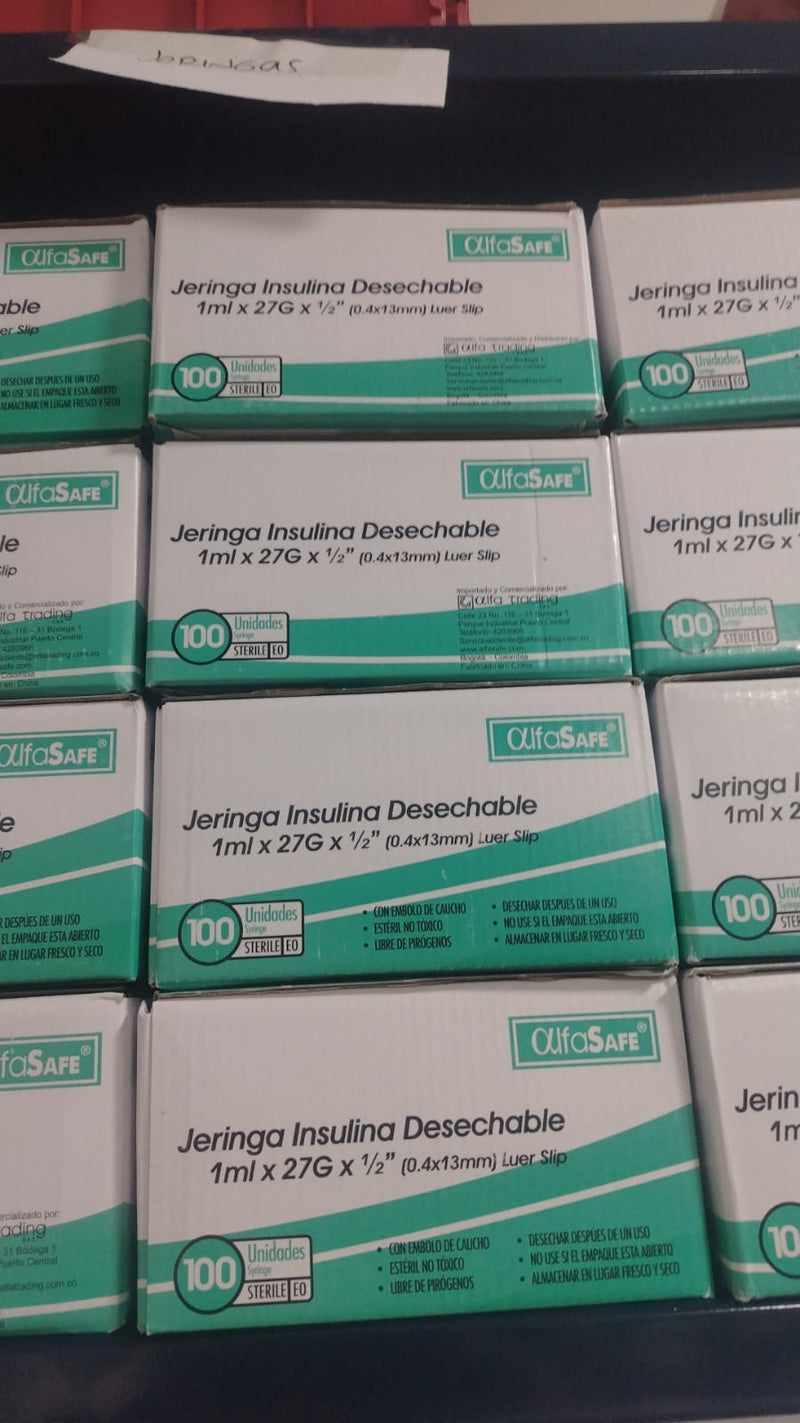 Jeringa de insulina 1 mL – Alfasafe
