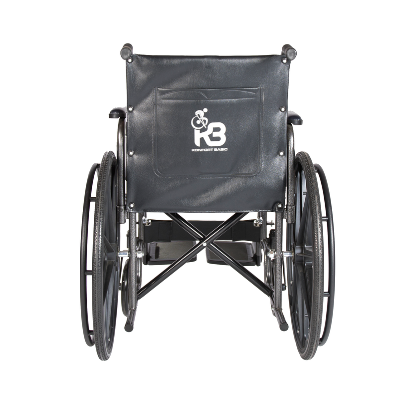 Silla de Ruedas Estándar en Acero Caja x1 Unidad Ref. KBE1462RR-PP23L Konfort Plus