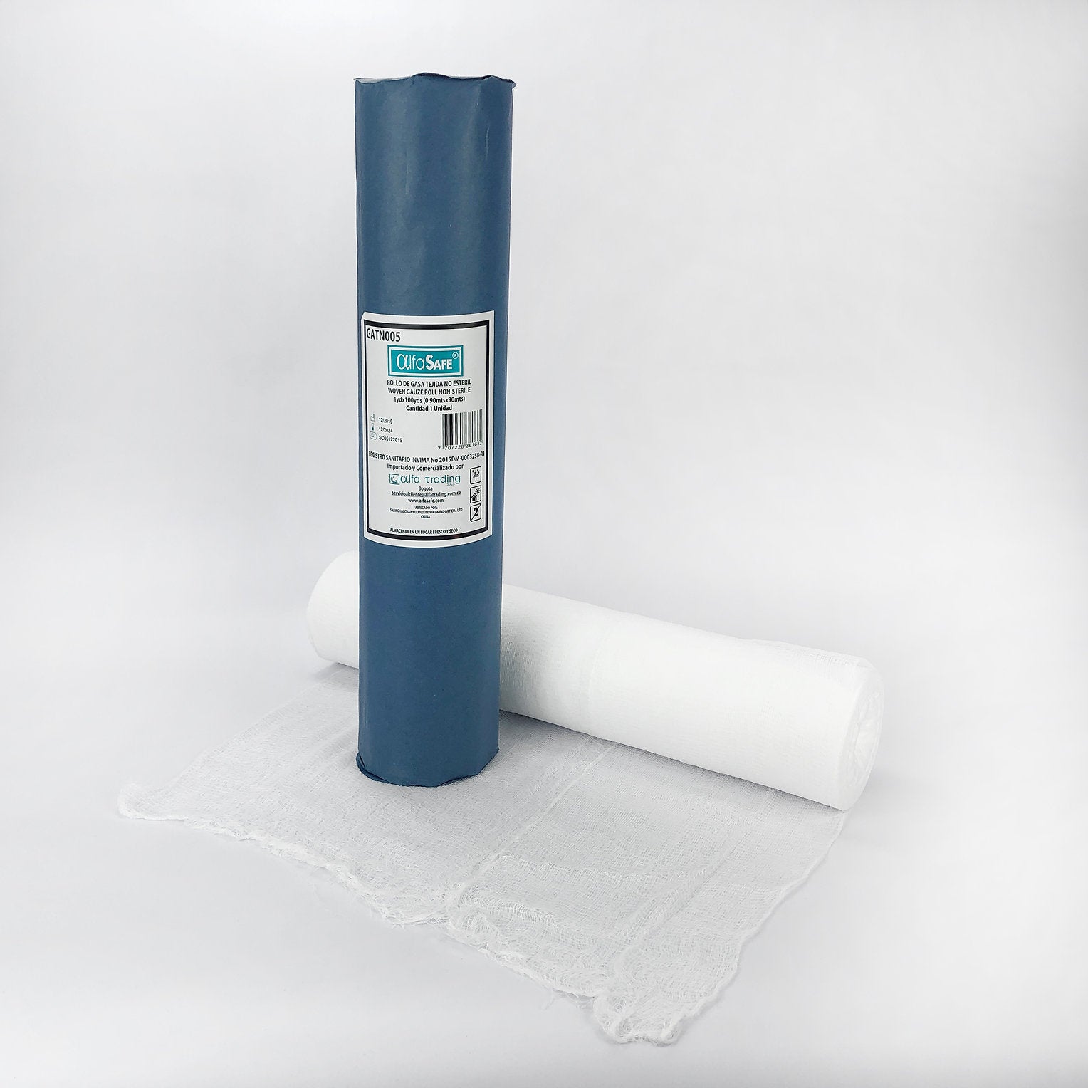 Rollo de Gasa Tejida Alfasafe 0,90 x 90 m (Unidad) – Ref. GATN005
