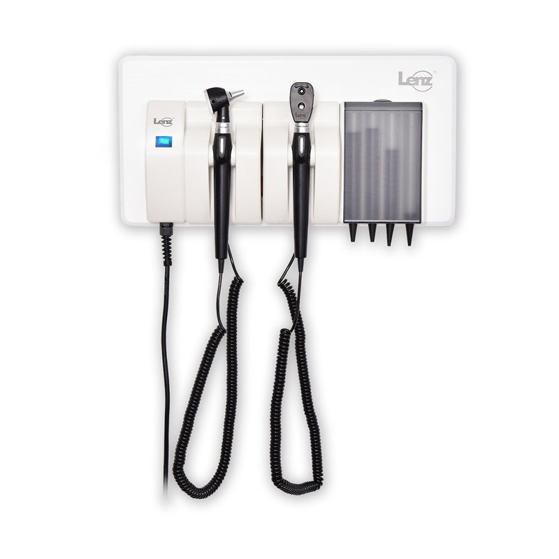 Sistema integrado de diagnóstico de pared otoscopio + oftalmoscopio y espéculos LENZ, Kit de diagnóstico de los sentidos