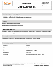 Ácido acético 3% Albor - Jelt
