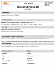 Azul de Metileno ZN Albor - Jelt