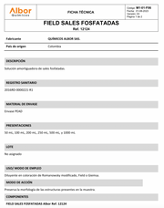 Field Sales Fosfatadas Albor - Jelt