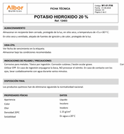 Hidróxido de Potasio 20% Albor 100ml - Jelt