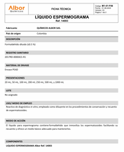 Líquido Espermograma 200ml Albor - Jelt