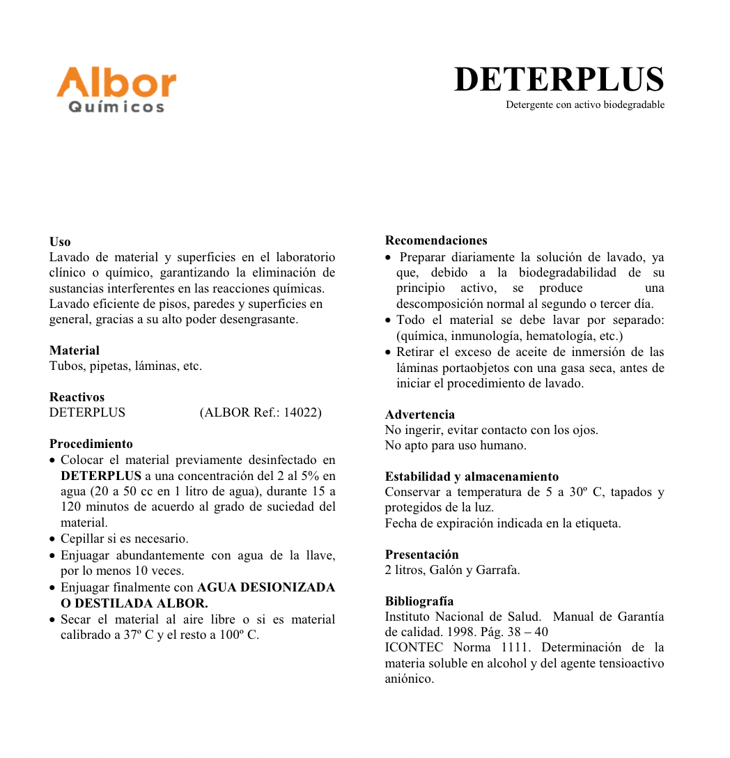 Deter Plus Neutro Albor