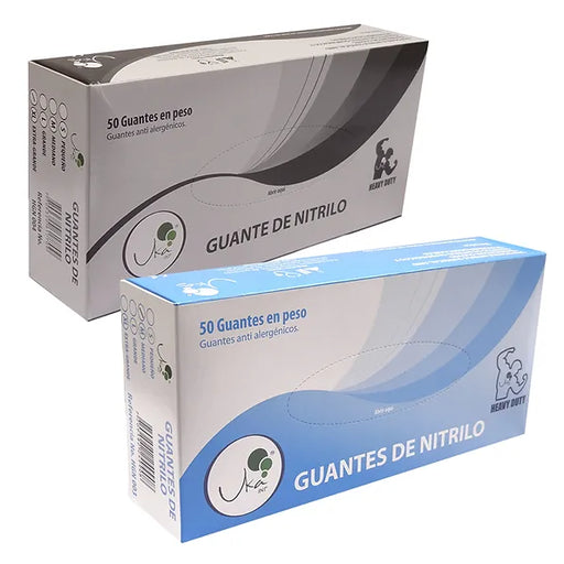 Guantes de nitrilo negro HD calibre 12 - Caja x 50 unidades - Jelt
