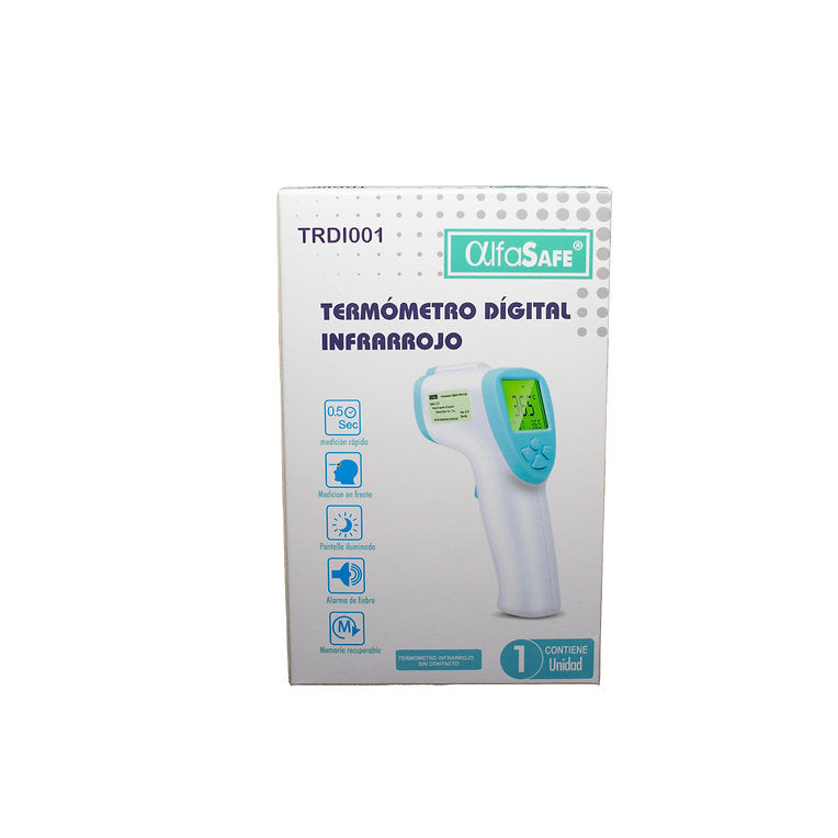 Termómetro Digital Infrarrojo Sin Contacto Alfasafe TRDI001 – Alta Precisión