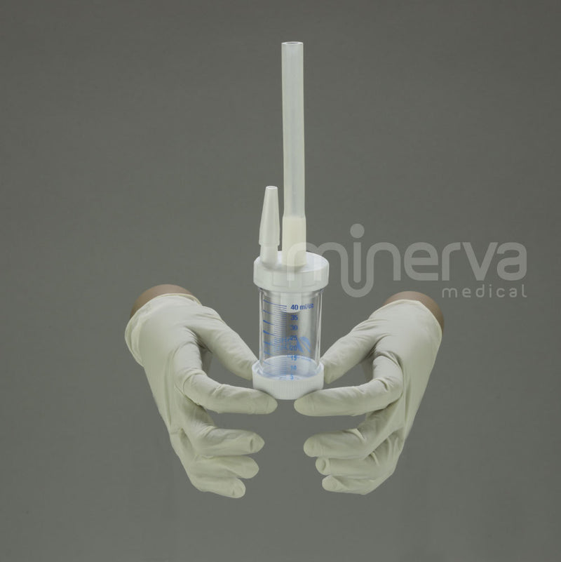 63-793 Contenedor para muestras de 40 CC. (Trampa de Luken) – Recolector para muestra de secreciones bronquiales