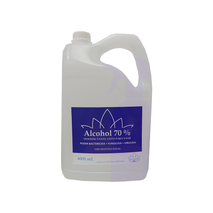 Alcohol Vedanta al 70% – Desinfectante para áreas y superficies
