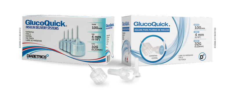 Agujas para Lapicero Glucoquick 31G (0.25 mm) x 5 mm – Caja x 100 unidades